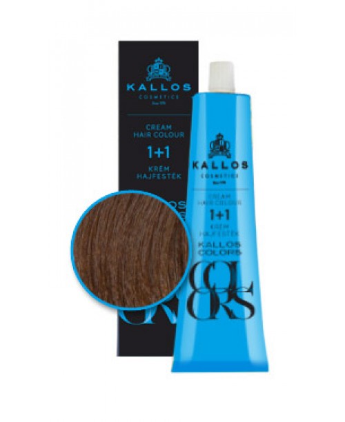 Vopsea de par crema Kallos Colors - Blond Inchis Tutun 6D