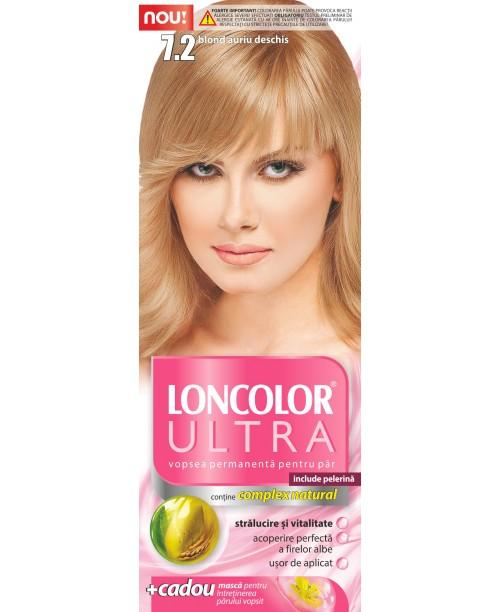 Vopsea de par Loncolor Ultra - Blond Auriu Deschis 7.2