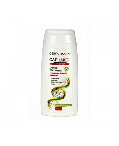 Sampon Capilmed pentru par fragil cu keratina si soia 275 ml