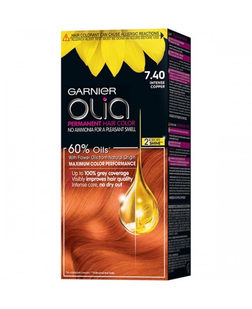 Vopsea de par Garnier Olia 7.40 Rosu Cupru Intens