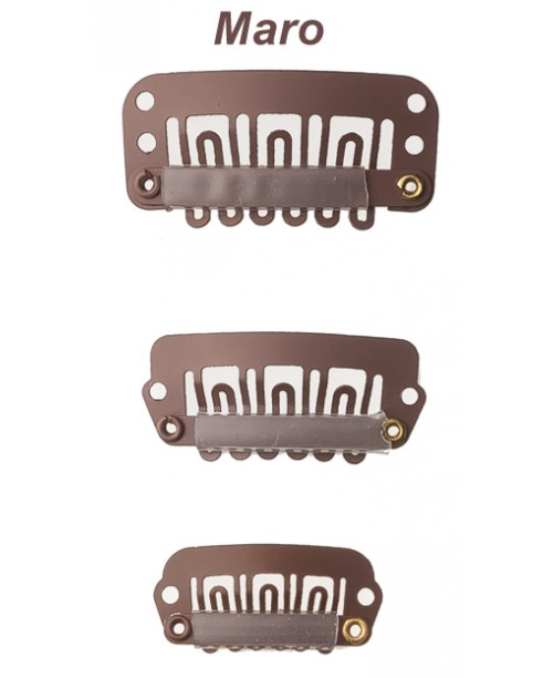Clips pentru aplicare extensii cu clips mare - maro