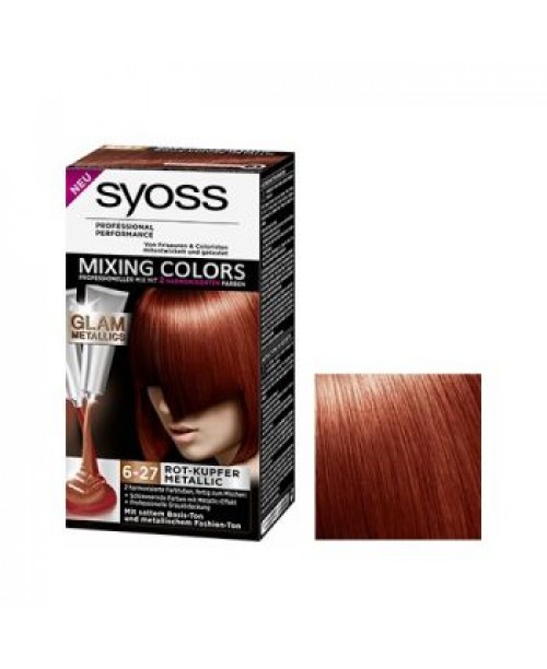 Vopsea de par Syoss Mixing Colors 6-27 Rosu cupru metalic
