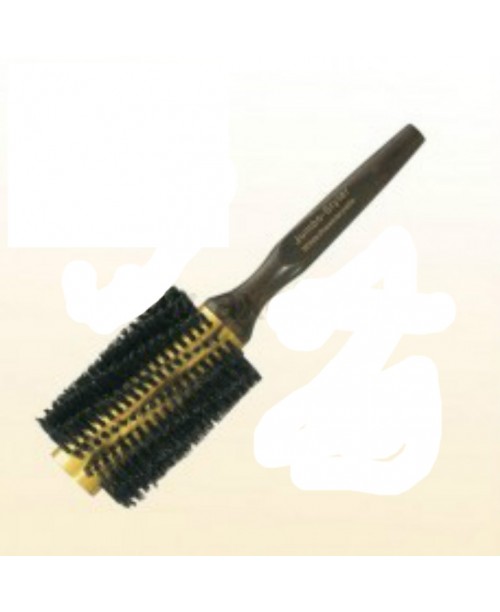 Perie Jumbo Styler, par natural, corp metal auriu 60mm