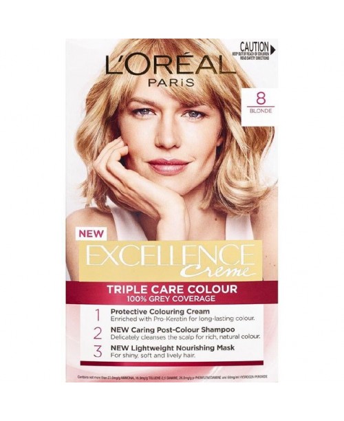 Vopsea de par L'Oreal Excellence Creme 8 Blond Deschis