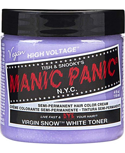 Vopsea de par Manic Panic argintie-mov - Virgin Snow TONER ALB